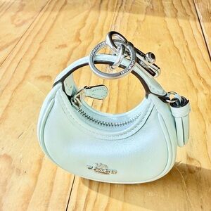 Coach Aqua Leather Keychain Pouch Purse Bag Charm